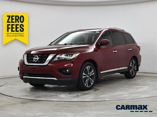 Red 2018 Nissan Pathfinder Platinum