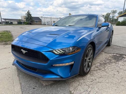 Blue 2019 Ford Mustang EcoBoost Premium