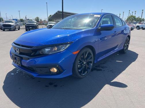 Blue 2021 Honda Civic Sport