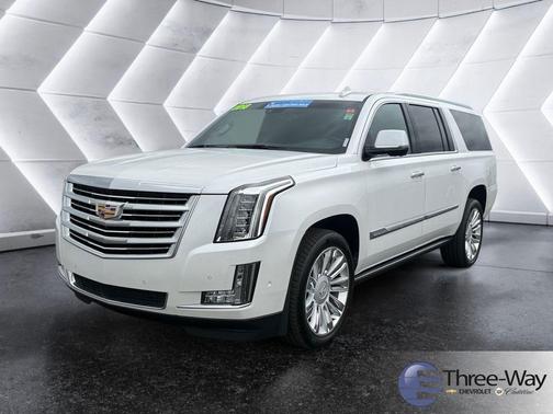Crystal White Tri-Coat 2018 Cadillac Escalade ESV Platinum