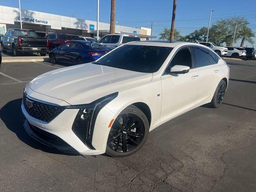 Crystal White Tri-Coat 2025 Cadillac CT5 Premium Luxury RWD