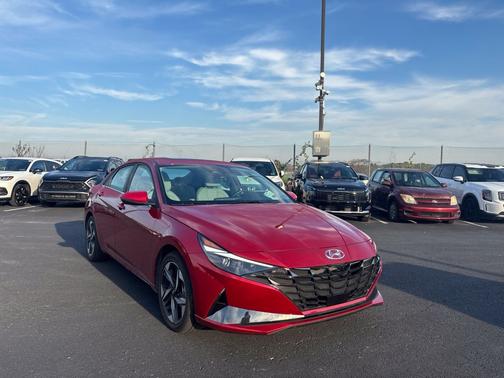Scarlet Red Pearl 2023 Hyundai ELANTRA HEV Limited
