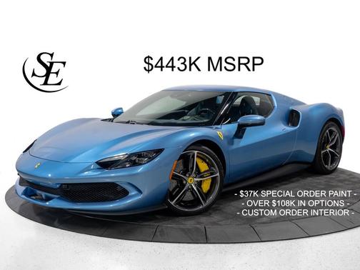 Blue 2025 Ferrari 296 GTB Coupe