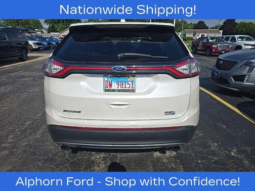 White Platinum Metallic Tri-Coat 2016 Ford Edge SEL