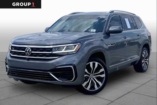 Platinum Gray Metallic 2023 Volkswagen Atlas 3.6L SEL Premium R-Line