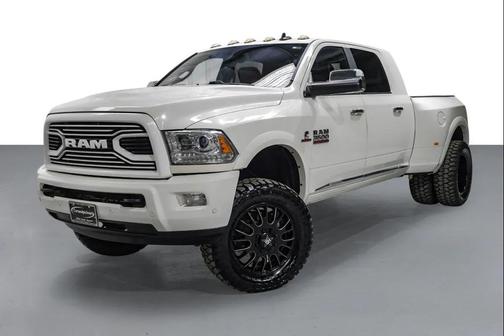 Pearl White 2017 RAM 3500 Limited Mega Cab 4x4 6'4' Box