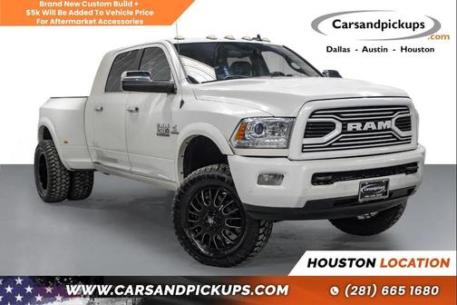 Pearl White 2017 RAM 3500 Limited Mega Cab 4x4 6'4' Box