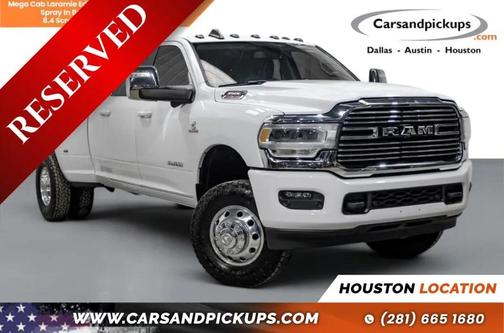 Bright White Clearcoat 2024 RAM 3500 Laramie Mega Cab 4x4 6'4' Box