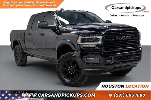 Diamond Black Crystal Pearlcoat 2022 RAM 3500 Laramie Mega Cab 4x4 6'4' Box