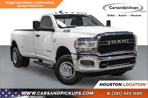 Bright White Clearcoat 2022 RAM 3500 Tradesman Regular Cab 4x4 8' Box