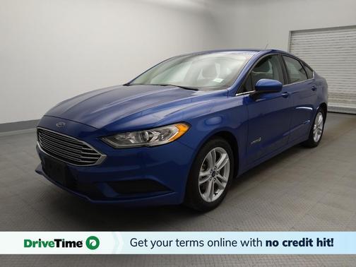 Blue 2018 Ford Fusion Hybrid S