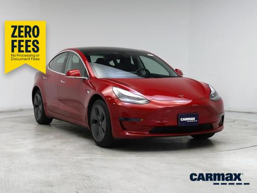 Red 2020 Tesla Model 3 Standard Range Plus