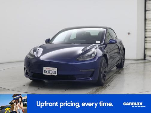 Blue 2022 Tesla Model 3 Performance