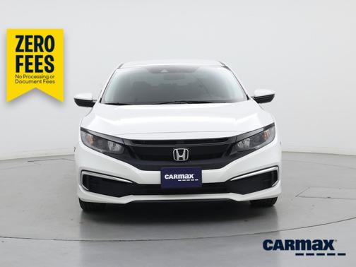 White 2019 Honda Civic LX