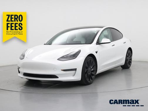 White 2021 Tesla Model 3 Performance
