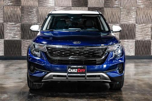 Dark Ocean Blue/White Roof 2021 Kia Seltos S