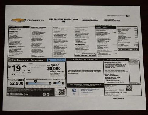 2023 Chevrolet Corvette Stingray w/3LT