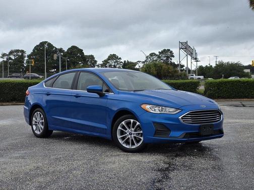Blue 2020 Ford Fusion Hybrid SE