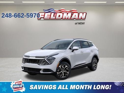 Snow White Pearl 2025 Kia Sportage Hybrid EX