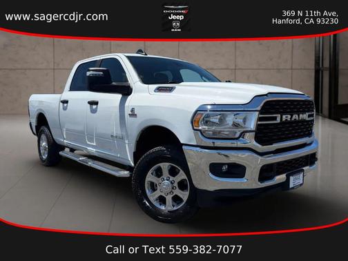 Bright White Clearcoat 2024 RAM 2500 Big Horn Crew Cab 4x4 6'4' Box