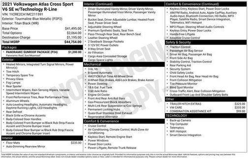 2021 Volkswagen Atlas Cross Sport 3.6L V6 SE w/Technology R-Line