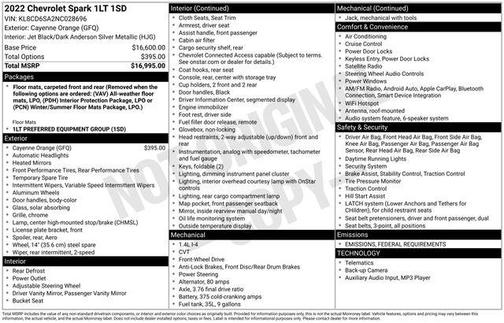 2022 Chevrolet Spark 1LT