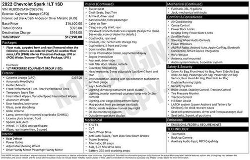 2022 Chevrolet Spark 1LT