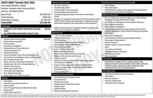 2023 GMC Terrain SLE