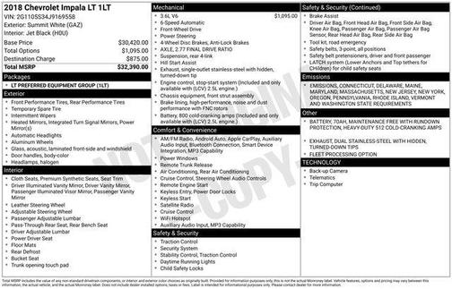 2018 Chevrolet Impala 1LT