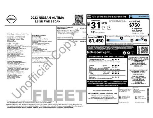 Brilliant Silver Metallic 2023 Nissan Altima SR FWD