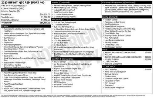 2023 INFINITI Q50 3.0t RED SPORT 400