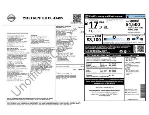 2015 Nissan Frontier SV