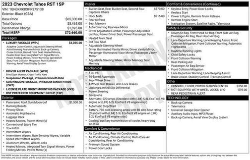 2023 Chevrolet Tahoe 4WD RST