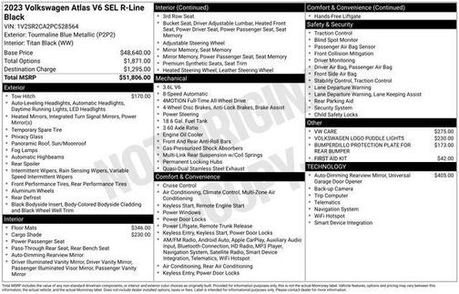 2023 Volkswagen Atlas 3.6L SEL
