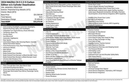 2024 Mazda CX-5 2.5 S Carbon Edition