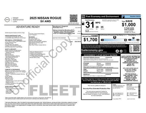 Deep Ocean Blue Pearl 2025 Nissan Rogue SV