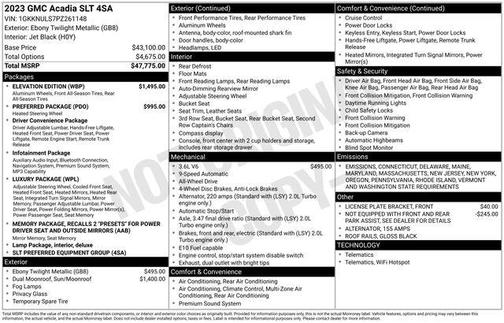 2023 GMC Acadia AWD SLT