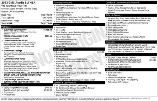 2023 GMC Acadia AWD SLT