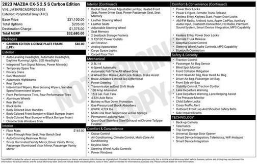 2023 Mazda CX-5 2.5 S Carbon Edition