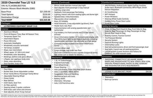 2020 Chevrolet Trax LS