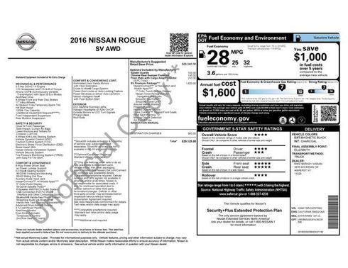 Magnetic Black 2016 Nissan Rogue SV