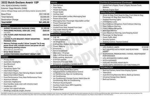 2022 Buick Enclave AWD Avenir