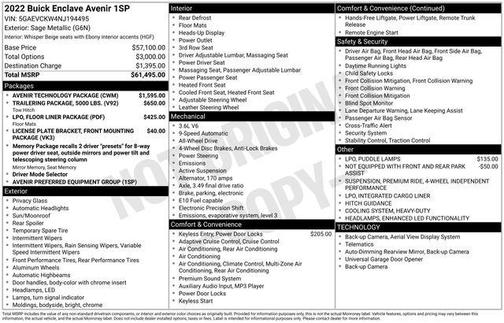 2022 Buick Enclave AWD Avenir