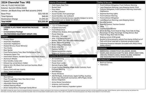 2024 Chevrolet Trax FWD 1RS