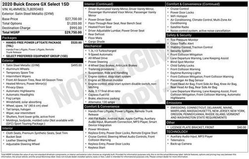 2020 Buick Encore GX Select