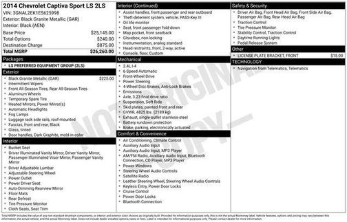 2014 Chevrolet Captiva Sport 2LS
