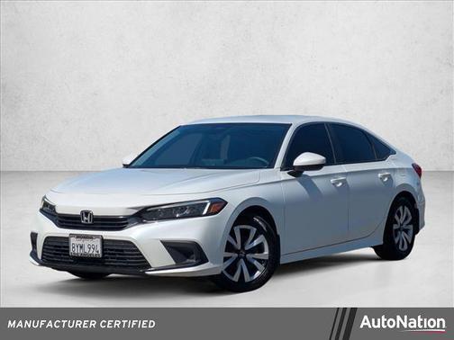 Platinum White Pearl 2022 Honda Civic LX