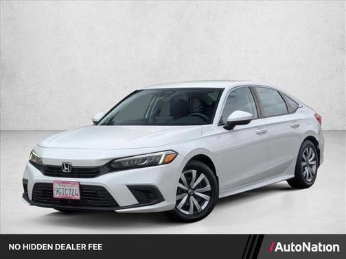 Platinum White Pearl 2023 Honda Civic LX