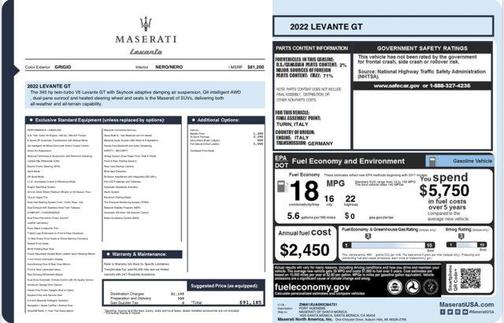 2022 Maserati Levante GT