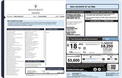 2024 Maserati Levante GT Ultima